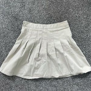 Tan Pleaded Skirt